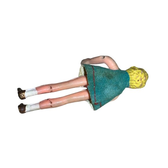 Vintage Miniature Dollhouse Doll Mother Young Lady and Girl Bendable Moveable - Picture 10 of 10